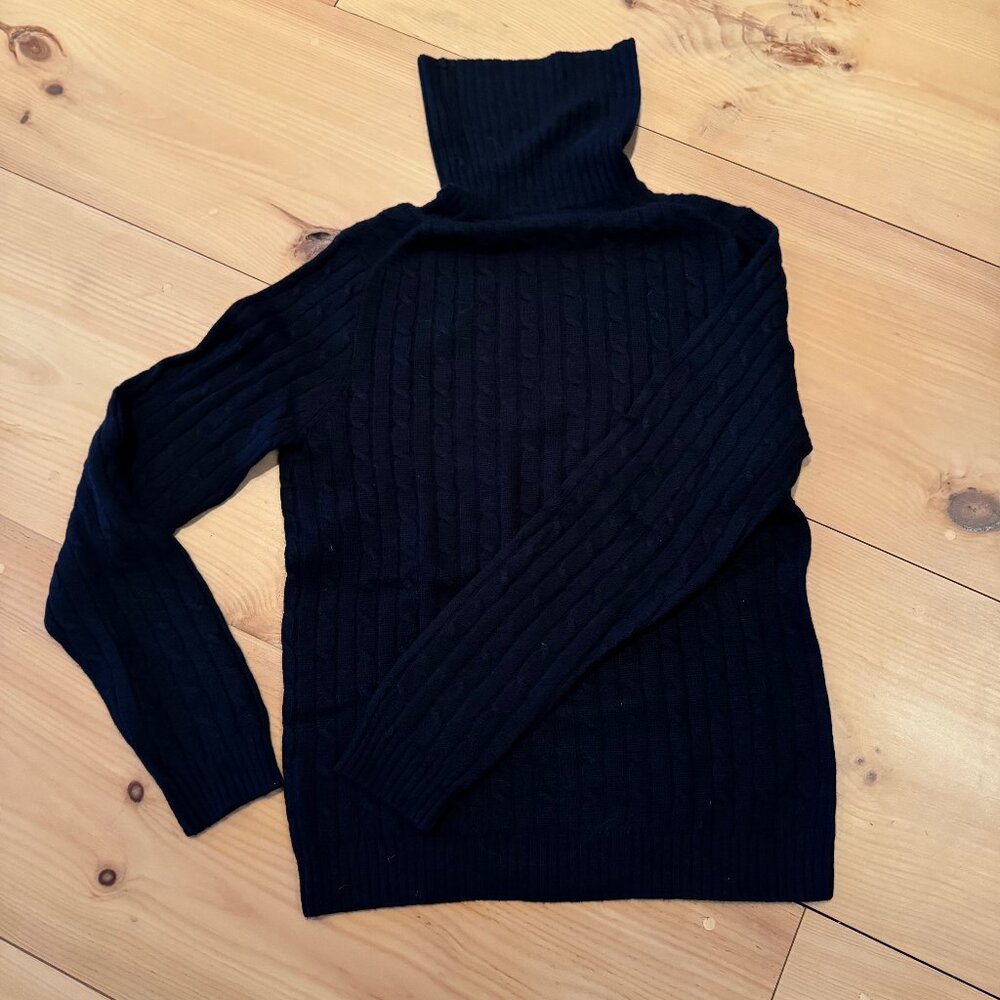 Women's Large J.Crew Cable Turtleneck Sweater